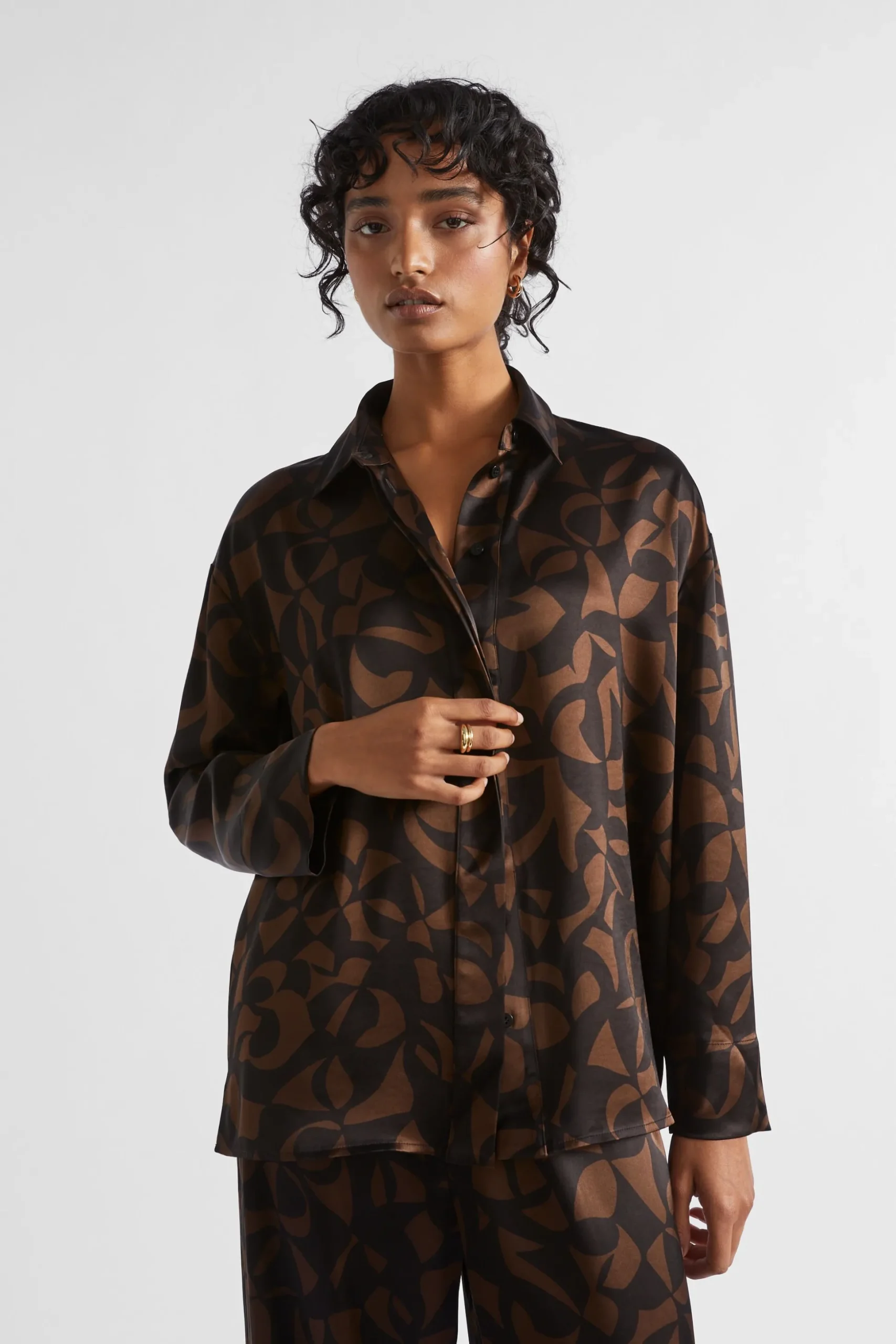 Seed Heritage T-Shirts & Tops-Abstract Shirt Hot Chocolate Abstract