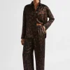 Seed Heritage Pants-Abstract Wide Leg Pant Hot Chocolate Abstract