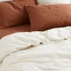 Seed Heritage Bedroom-Alba Euro Pillowcase Flax Cross Dye