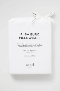 Seed Heritage Bedroom-Alba Euro Pillowcase White