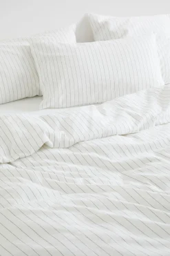 Seed Heritage Bedroom-Alba Euro Pillowcase Black Stripe