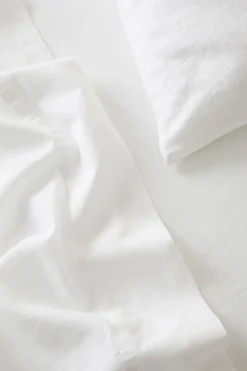 Seed Heritage Bedroom-Alba King Flat Sheet White