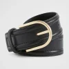 Seed Heritage Belts-Andrea Leather Hip Belt Black