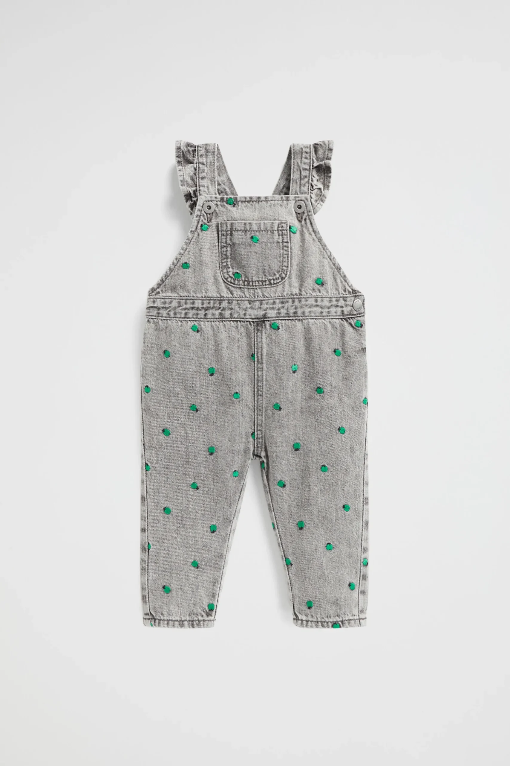Seed Heritage Dresses-Apple Embroidered Overall Slate Wash