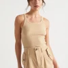 Seed Heritage T-Shirts & Tops-Basic Rib Tank Light Chestnut
