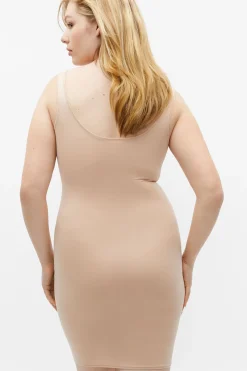 Seed Heritage Dresses-Basic Slip Dress Beige