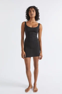 Seed Heritage Dresses-Basic Slip Dress Black