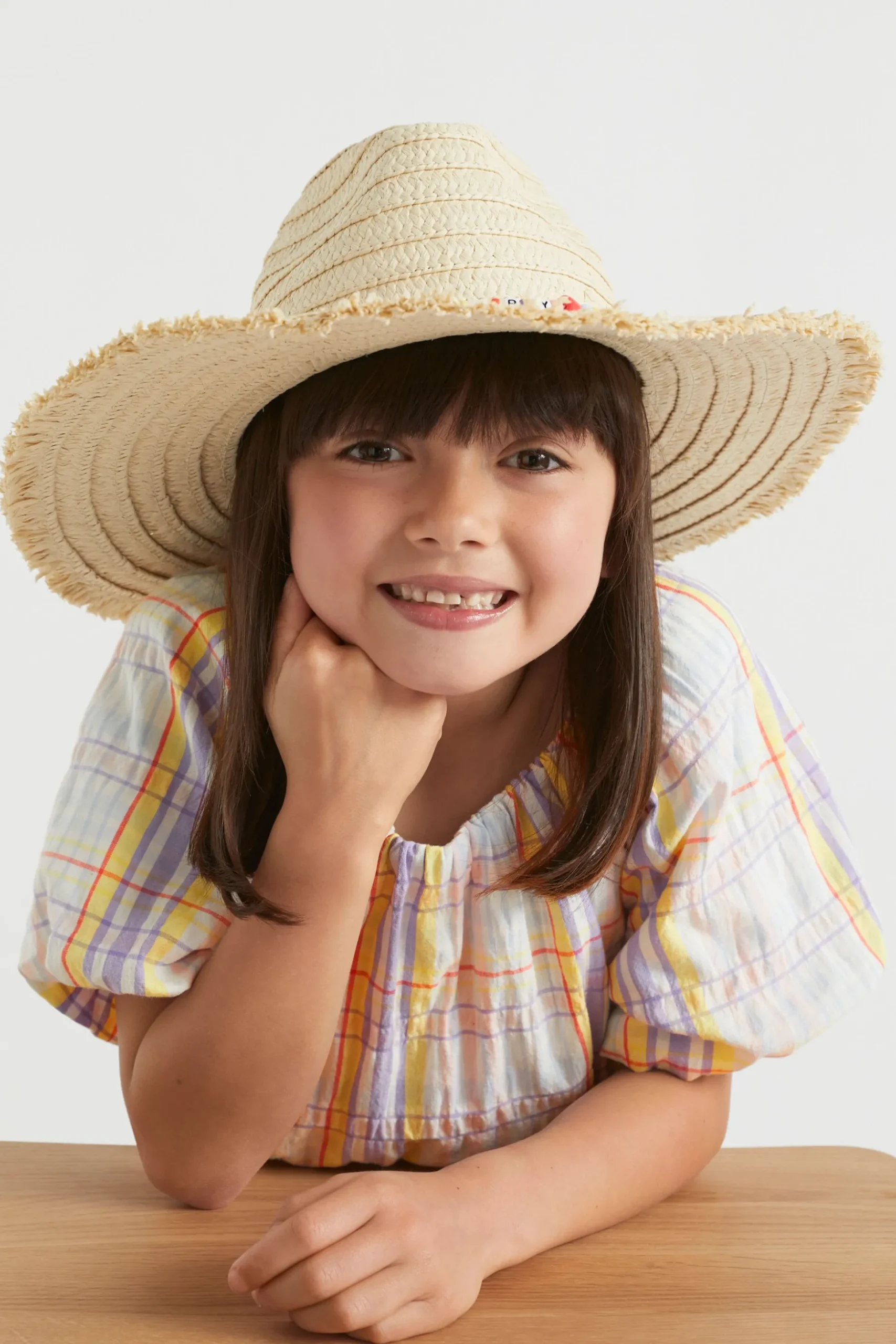 Seed Heritage Hats & Beanies & Caps-Beaded Frayed Edge Panama Multi