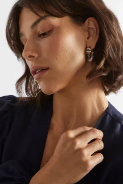 Seed Heritage Jewellery-Beaded Hoop Earring Multi