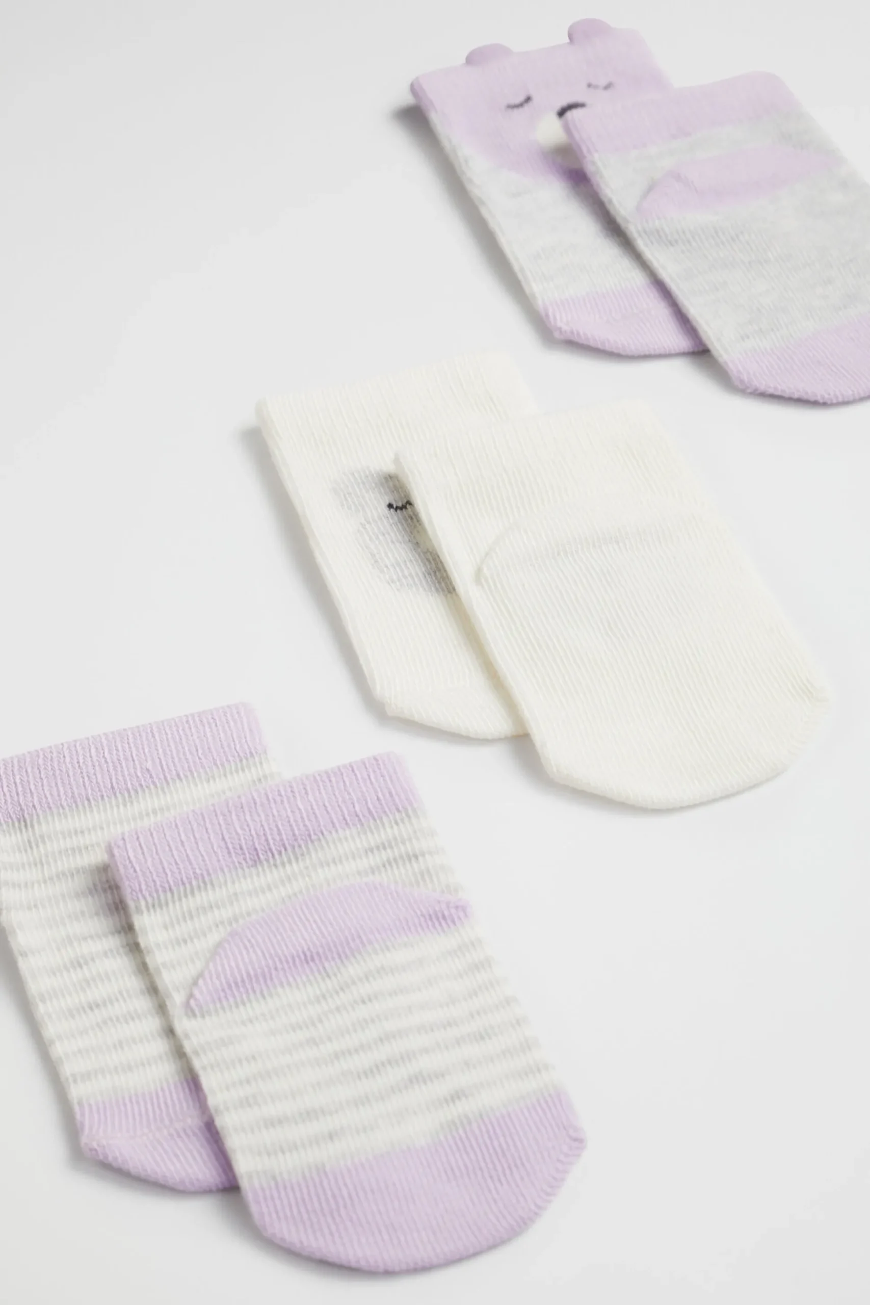 Seed Heritage Socks-Bear Sock 3 Pack Dusty Rose