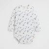 Seed Heritage Bodysuits & Onesies-Blueberry Yardage Bodysuit Snow Marle