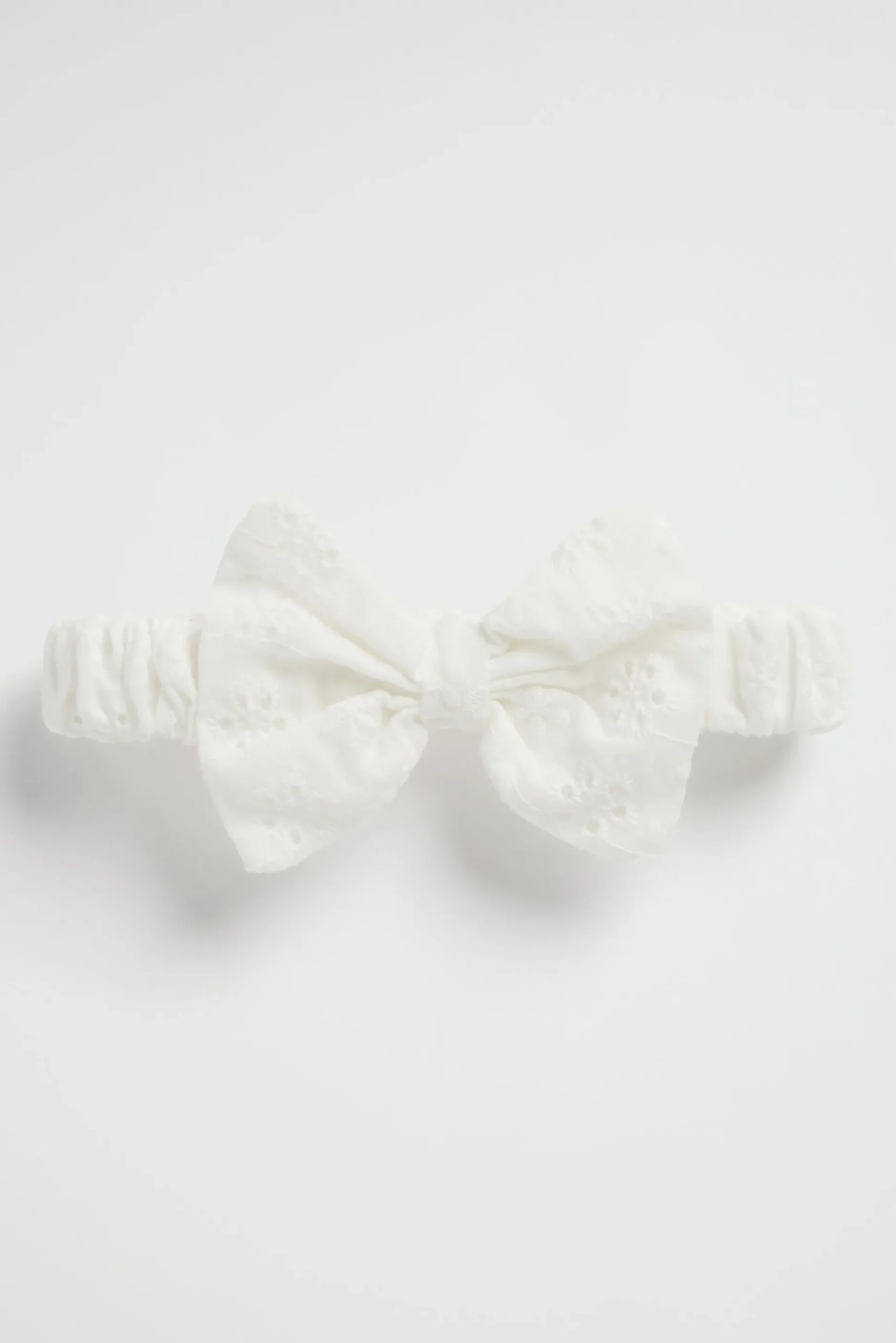 Seed Heritage Hair Accessories-Broderie Bow Hb White