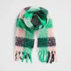 Seed Heritage Ponchos & Capes-Brushed Checked Scarf Multi