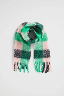 Seed Heritage Ponchos & Capes-Brushed Checked Scarf Multi