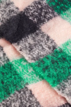 Seed Heritage Ponchos & Capes-Brushed Checked Scarf Multi