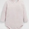Seed Heritage Bodysuits & Onesies-Brushed Stripe Bodysuit Berry
