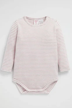 Seed Heritage Bodysuits & Onesies-Brushed Stripe Bodysuit Berry