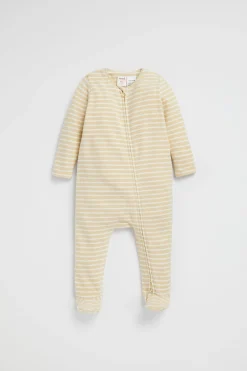 Seed Heritage Jumpsuits & Overalls-Brushed Stripe Zipsuit Lemon