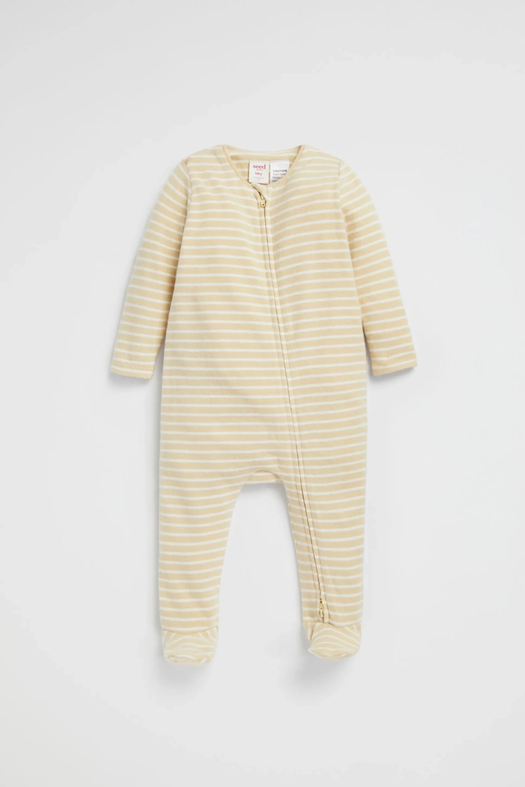 Seed Heritage Jumpsuits & Overalls-Brushed Stripe Zipsuit Lemon