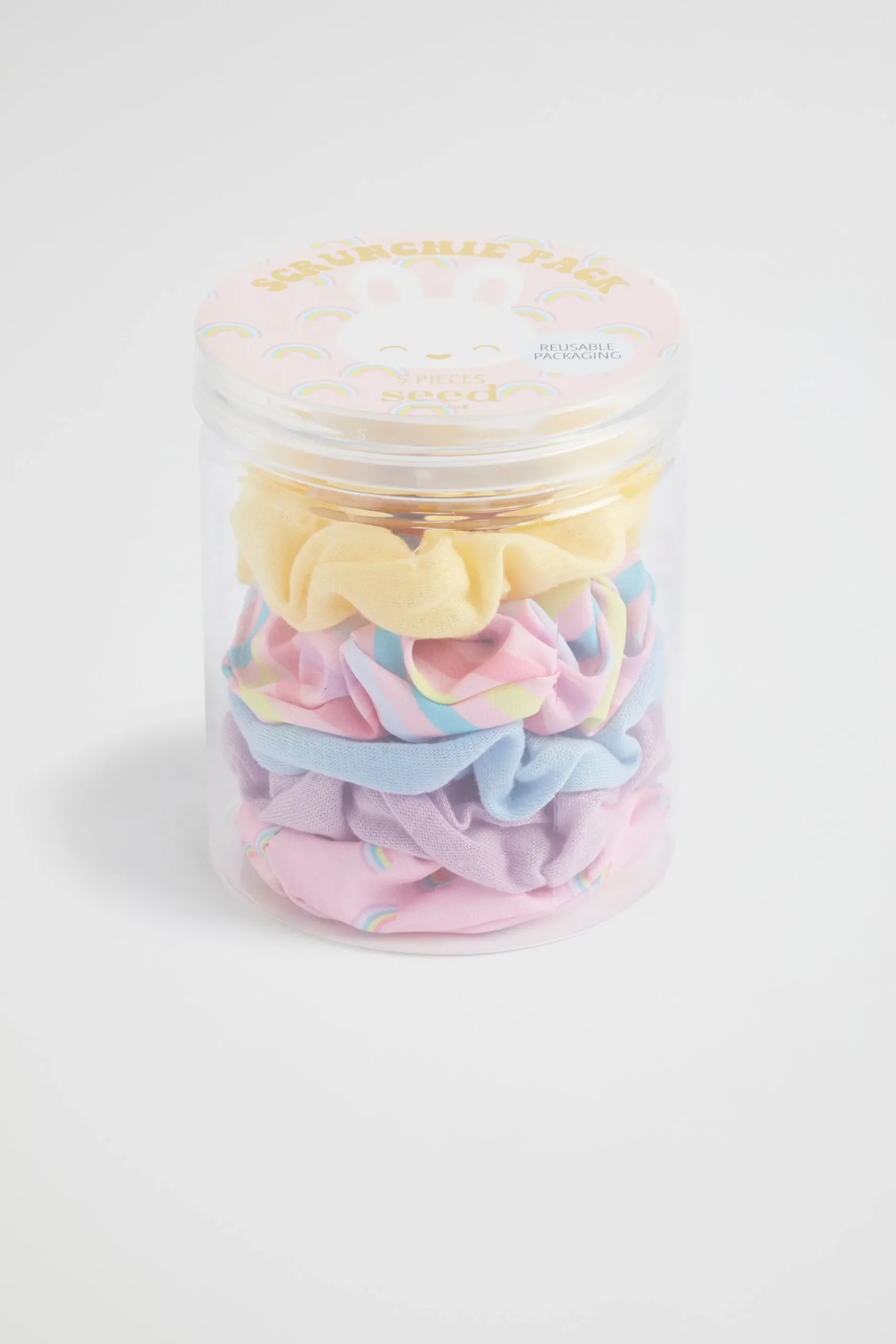 Seed Heritage Hair Accessories-Bunny Rainbow Scrunchie Pack Multi