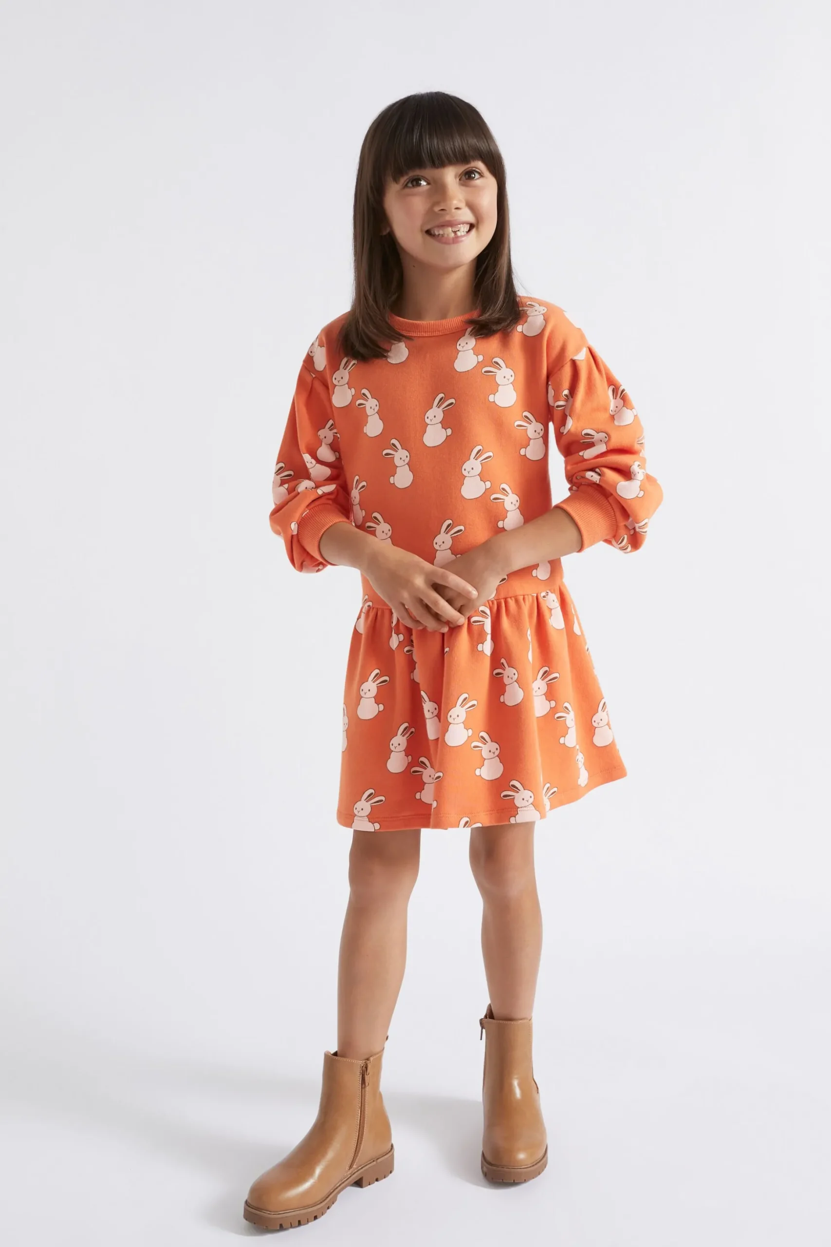 Seed Heritage Dresses-Bunny Yardage Dress Apricot