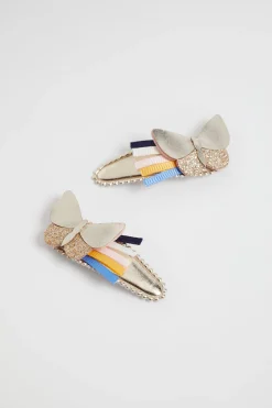 Seed Heritage Hair Accessories-Butterfly Grosgrain Snaps Multi