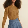 Seed Heritage T-Shirts & Tops-Cable Knit Sunflower