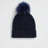 Seed Heritage Hats & Beanies & Caps-Cable Knit Beanie Midnight Blue