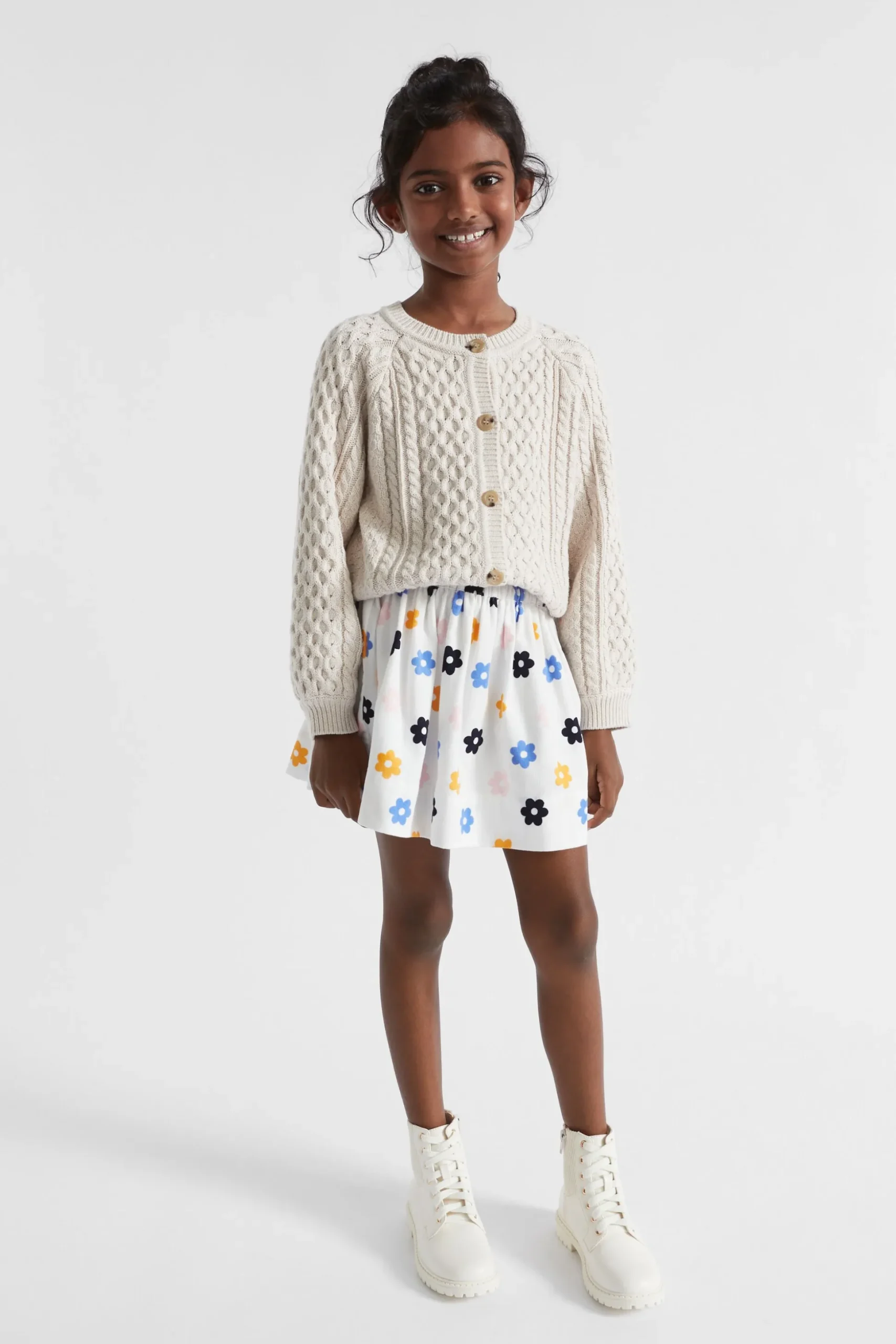 Seed Heritage Knitwear & Sweaters-Cable Knit Cardi Oat Marle