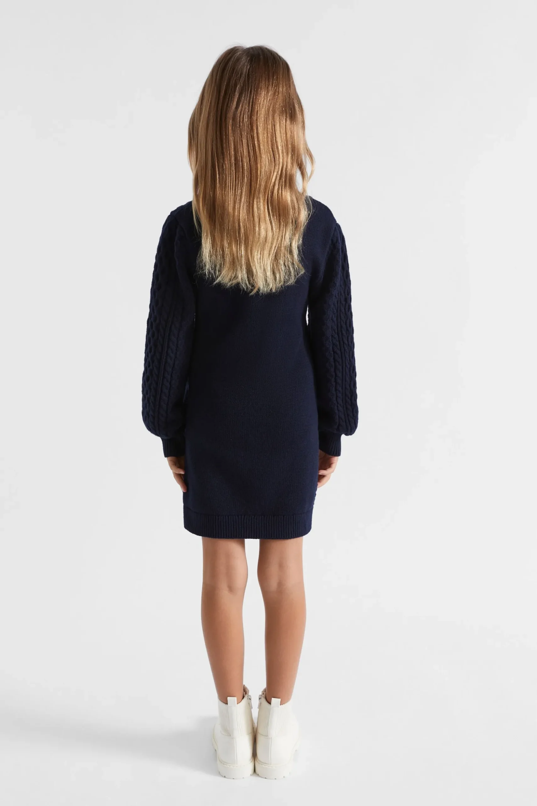 Seed Heritage Knitwear & Sweaters-Cable Knit Dress Midnight Blue