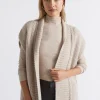 Seed Heritage Scarves & Kaftans-Cable Knit Gilet Light Storm