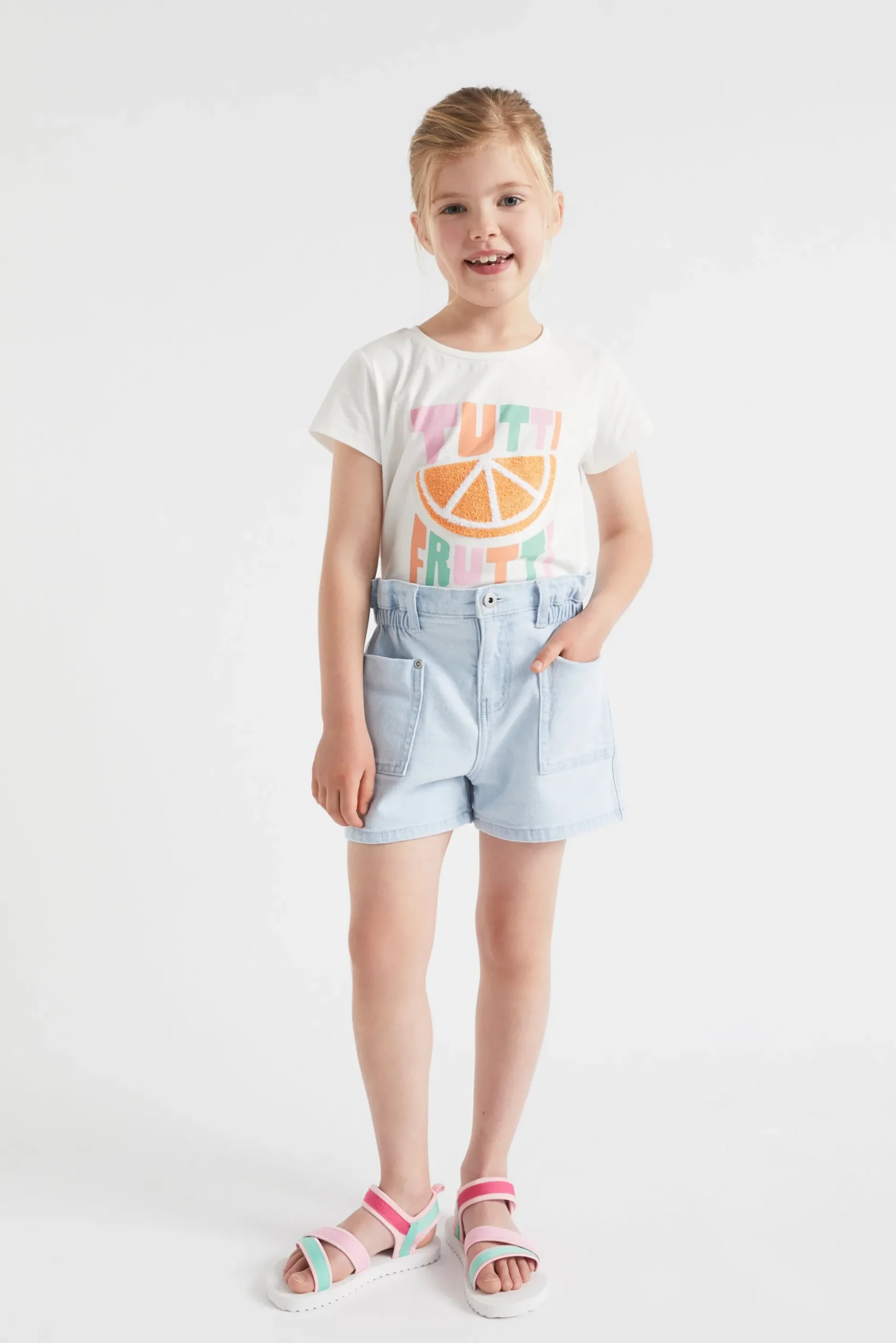 Seed Heritage Shorts-Cargo Denim Short Sun Bleach