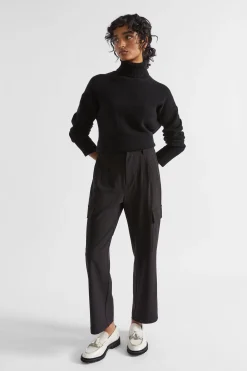 Seed Heritage Pants-Casual Cargo Pant Black