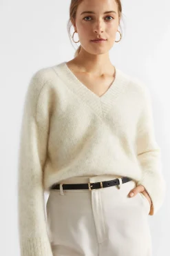 Seed Heritage Belts-Celeste Narrow Leather Belt Black