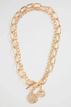 Seed Heritage Jewellery-Chain Charm Necklace Gold