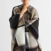 Seed Heritage Scarves & Kaftans-Check Blanket Stitch Cape Hazel Multi