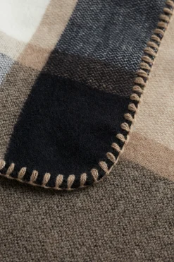 Seed Heritage Scarves & Kaftans-Check Blanket Stitch Cape Hazel Multi