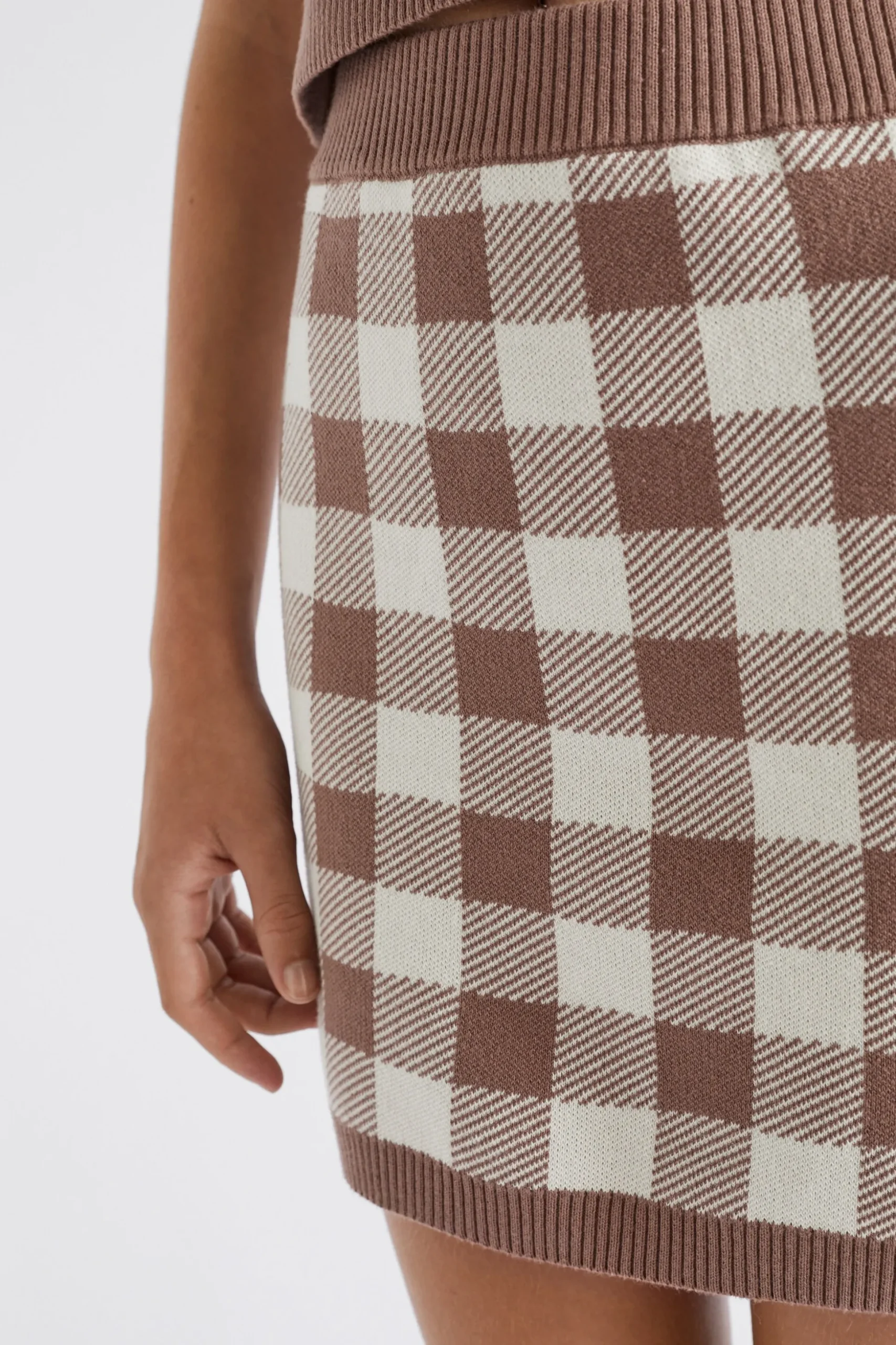 Seed Heritage Skirts-Check Skirt Cocoa Check