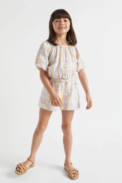 Seed Heritage T-Shirts & Tops-Check Top Multi