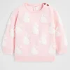 Seed Heritage T-Shirts & Tops-Chenille Bunny Sweat Dusty Rose