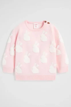 Seed Heritage T-Shirts & Tops-Chenille Bunny Sweat Dusty Rose