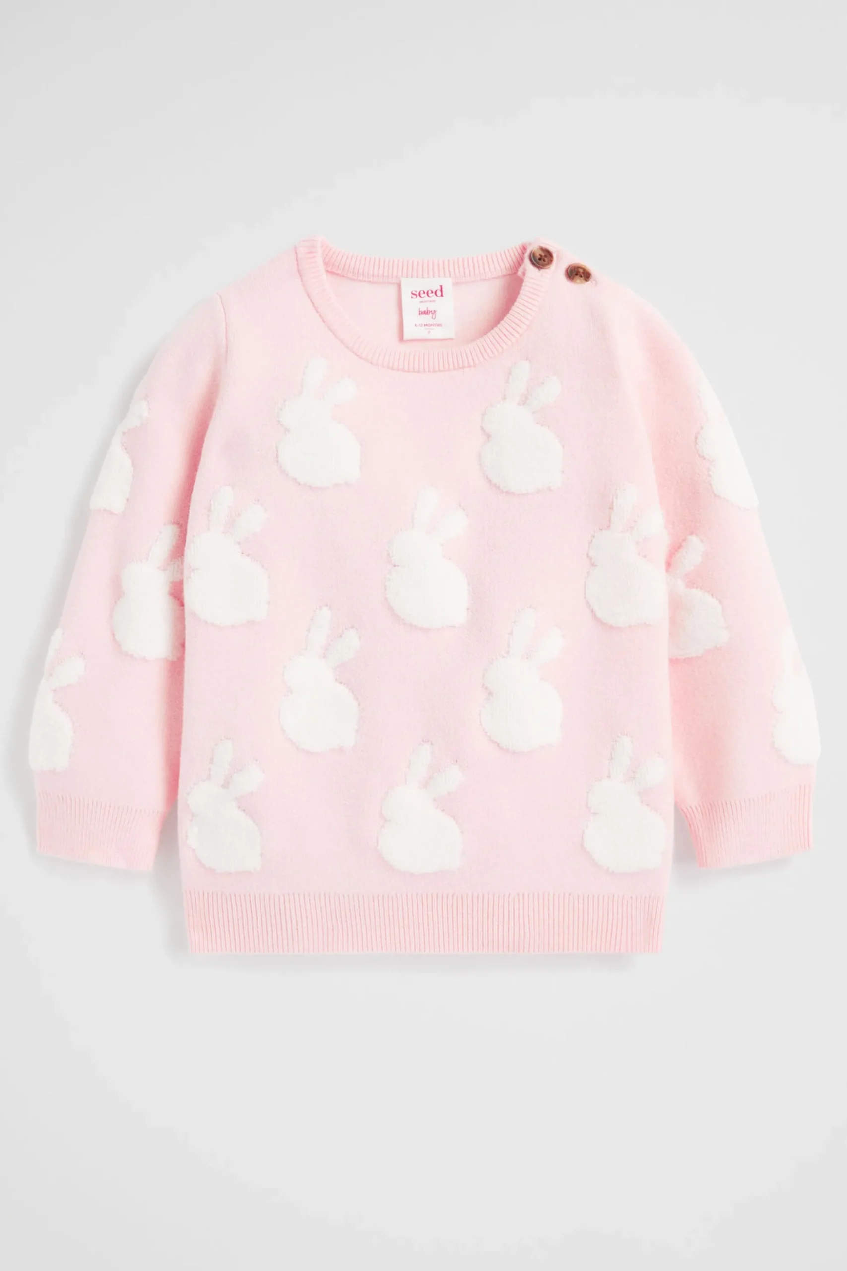 Seed Heritage T-Shirts & Tops-Chenille Bunny Sweat Dusty Rose