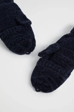 Seed Heritage Gloves-Chenille Mittens Midnight Blue