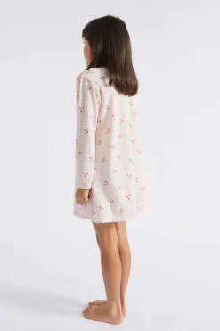 Seed Heritage Pyjamas & Sleepwear-Cherry Gingham Nightie Dusty Rose