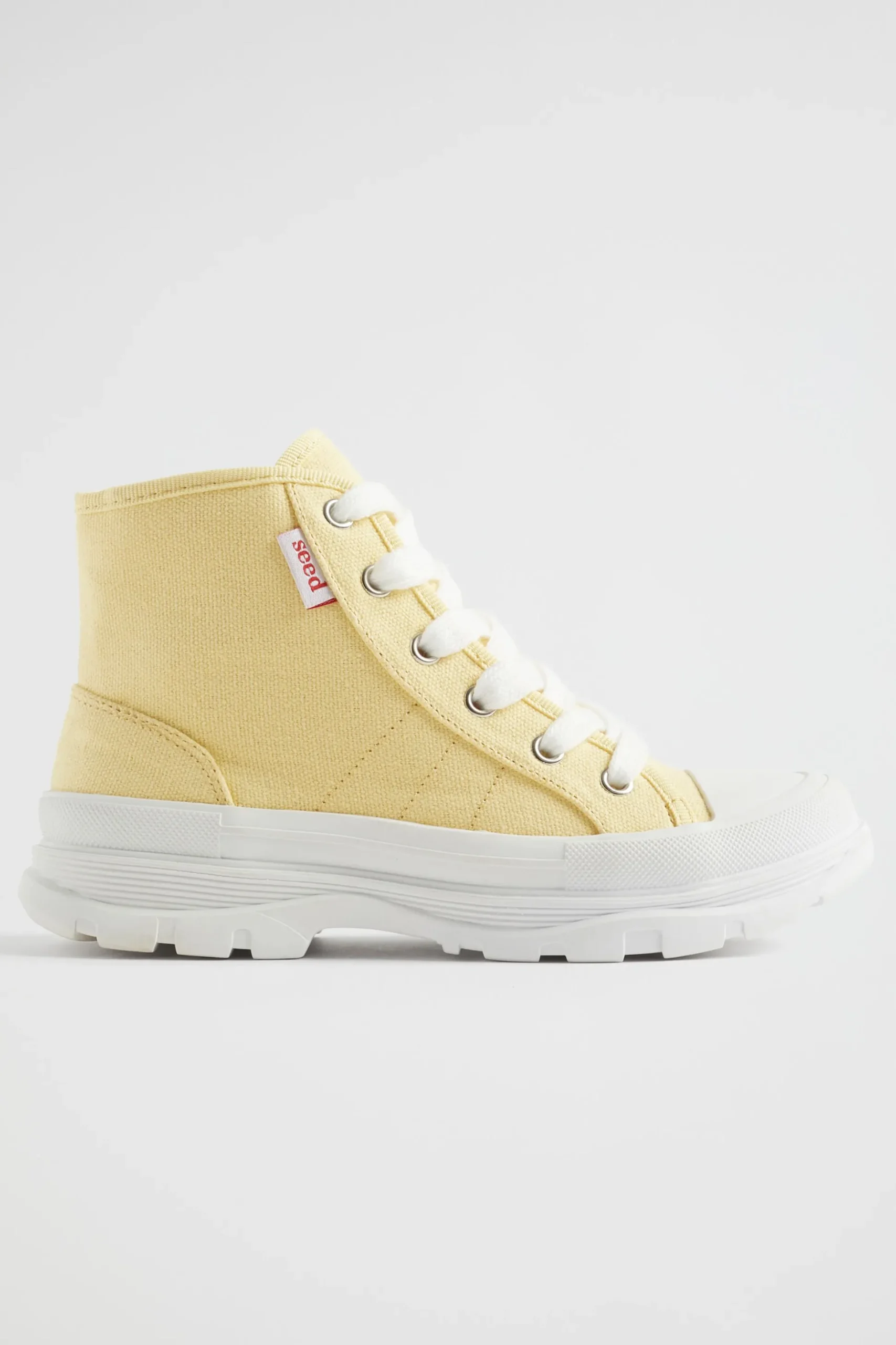 Seed Heritage Boots-Chunky Sole Canvas High-Top Buttercup