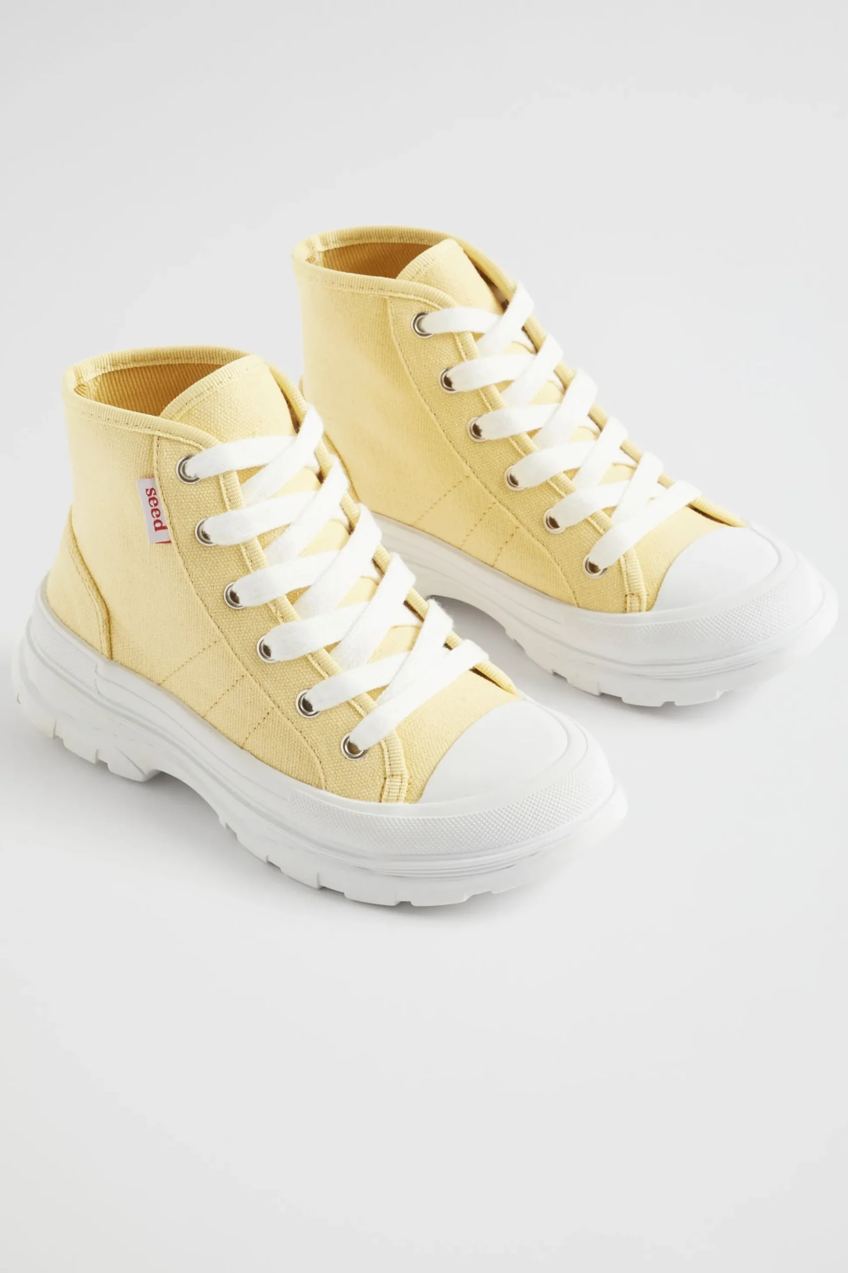 Seed Heritage Boots-Chunky Sole Canvas High-Top Buttercup