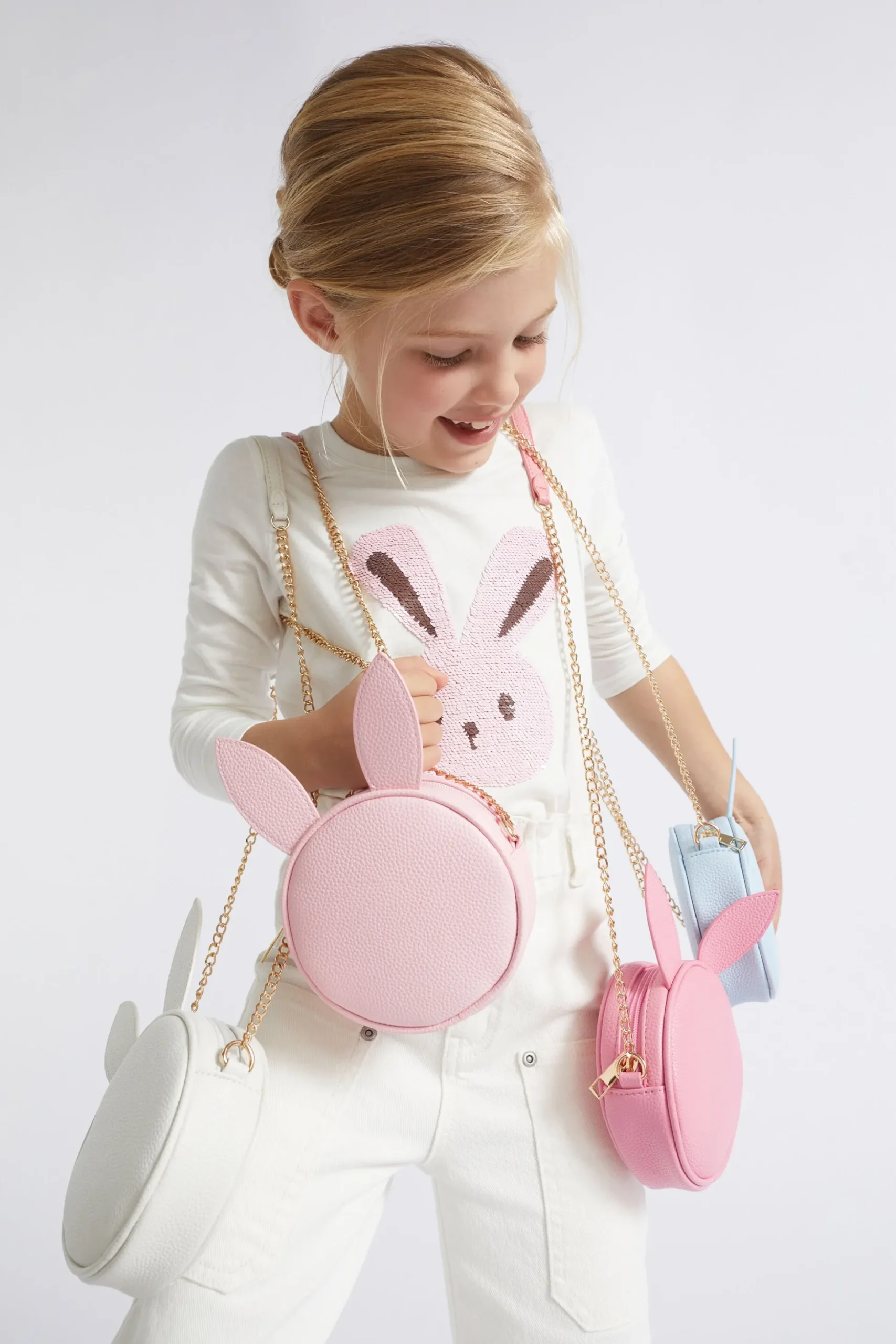 Seed Heritage Bags-Circle Bunny Bag Dusty Rose