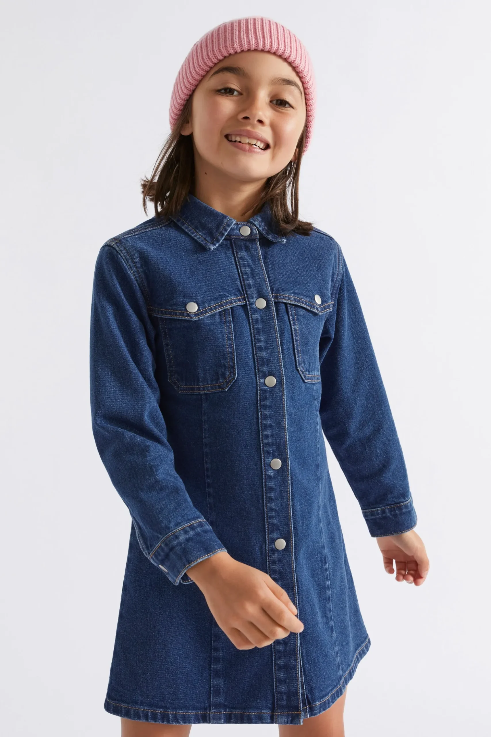 Seed Heritage Denim & Jeans-Collared Denim Dress Indigo