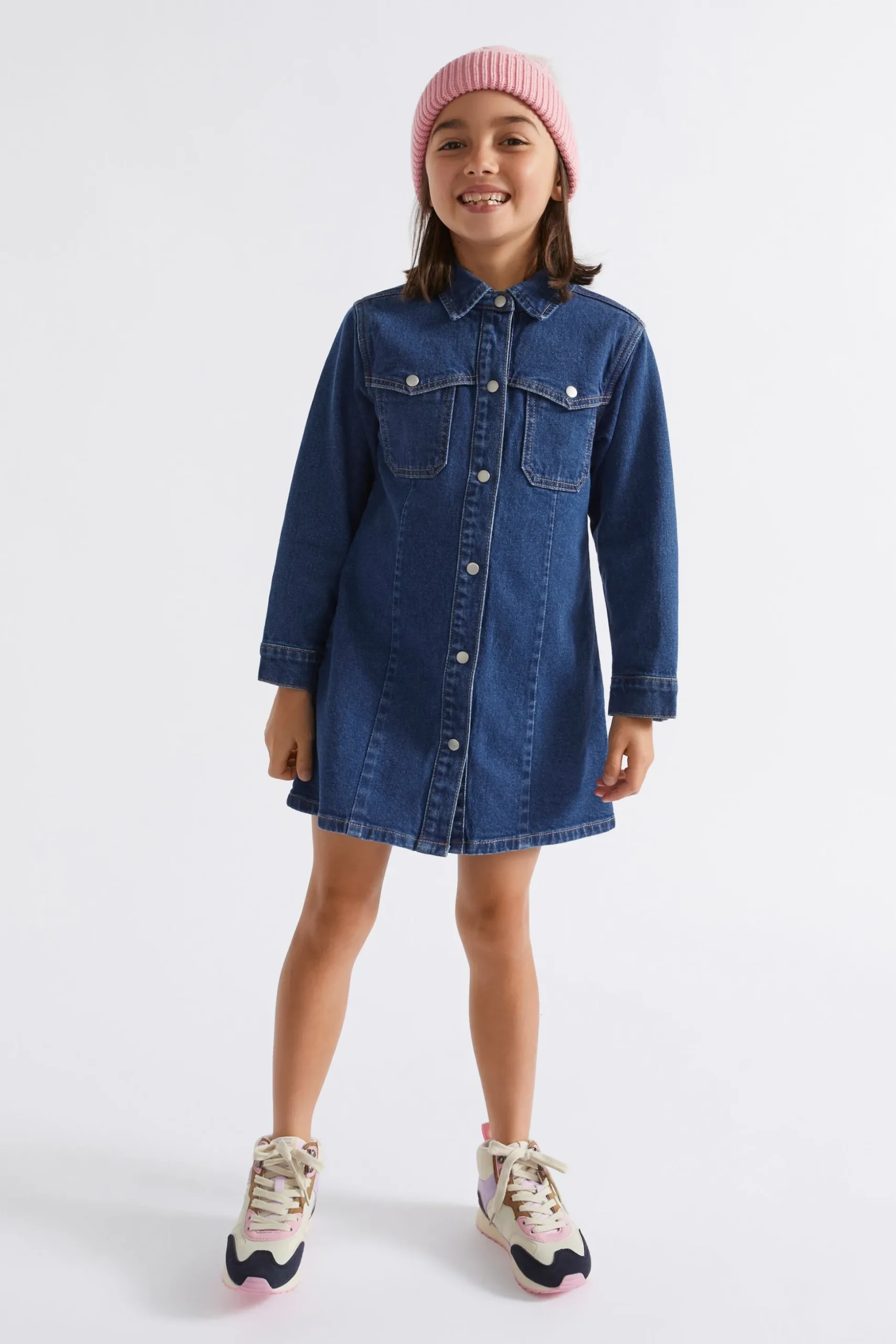 Seed Heritage Denim & Jeans-Collared Denim Dress Indigo