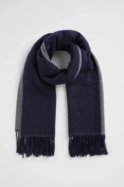 Seed Heritage Scarves & Kaftans-Colour Block Scarf Midnight Sky Multi